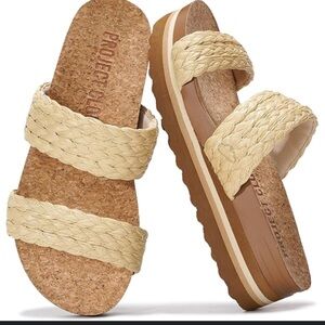 Project Cloud Womens Sandals - Comfortable Crochet Flip flop size 10